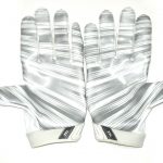 Darren Fells Arizona Cardinals Game Worn & Signed White & Silver Nike Vapor Jet 3XL Gloves