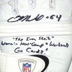 Dean Muhtadi AKA Mojo Rawley Arizona Cardinals 2010 Mini-Camp Worn & Signed White, Black & Gray Nike Gloves