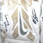 Orleans Darkwa New York Giants Game Worn & Signed White & Silver Nike Vapor Jet Gloves - Image 2
