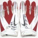 Paul Magloire Arizona Wildcats Game Used & Signed White, Silver & Red Nike Vapor Carbon Gloves