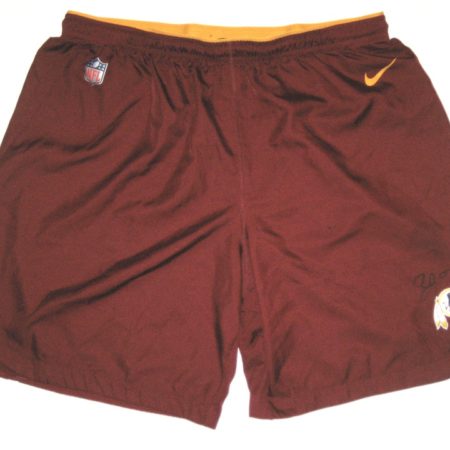 AJ Francis Player Issued & Signed Official Washington Redskins #69 Nike Sideline Vapor Performance Shorts