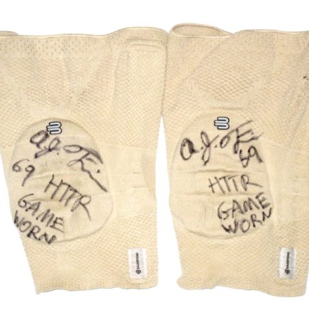 AJ Francis Washington Redskins Game Worn Beige Bauerfeind Knee Sleeves