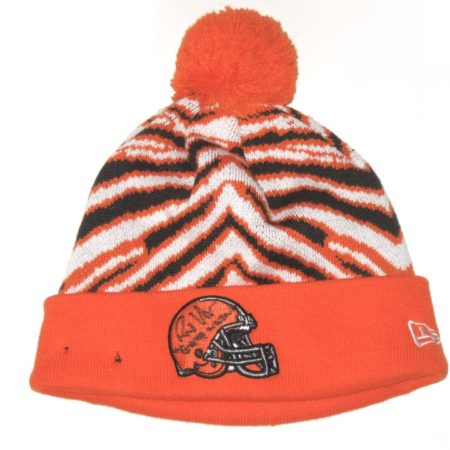 Bubba Ventrone Sideline Worn & Signed Official Cleveland Browns New Era Beanie Hat