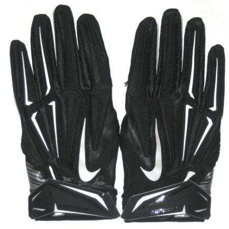 Darrel Young Washington Redskins Practice Worn & Signed Black & Silver Nike Superbad XL Gloves