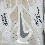 Orleans Darkwa New York Giants Game Worn & Signed White & Silver Nike Vapor Jet Gloves - Image 2