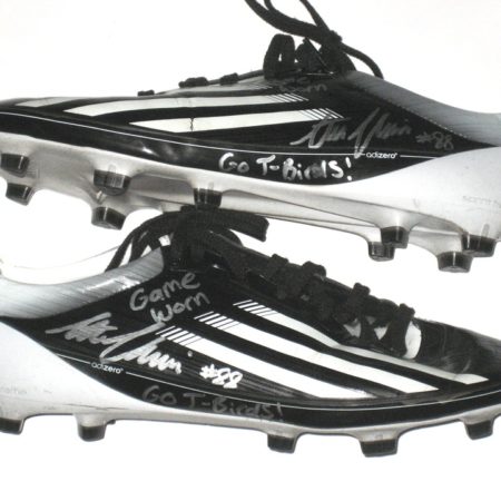 Steven Wroblewski Southern Utah Thunderbirds Game Used & Signed White & Black Adidas Adizero Cleats