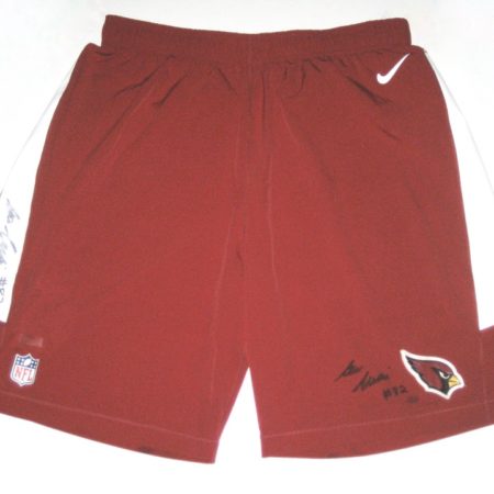 Steven Wroblewski Training Worn & Signed Official Arizona Cardinals Nike Speed Vent Performance Dri-FIT XL Shorts
