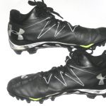 AJ Francis 2017 Washington Redskins Game Worn & Signed Black & White Under Armour Nitro Cleats - Image 4