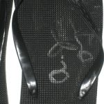 AJ Francis 2017 Washington Redskins Locker Room Worn & Signed Black Flip-Flops