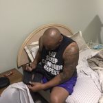 AJ Francis Signing 2017 Washington Redskins Locker Room Worn Black & Silver Nike Sandals
