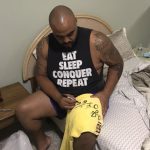 AJ Francis Signing Huge Player Issued Washington Redskins #69 Locker Room Yellow & Red Oxford Super Blend Towel -Measures 5 Feet x 2 1/2 Feet!