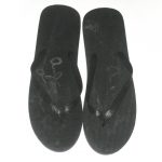 AJ Francis 2017 Washington Redskins Locker Room Worn & Signed Black Flip-Flops