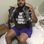 AJ Francis with 2017 Washington Redskins Game Used & Signed Black & White Under Armour Nitro Cleats