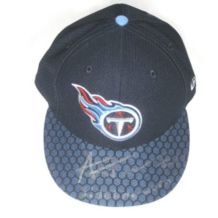 Alex Tanney Sideline Worn & Autographed Official Tennessee Titans New Era 59FIFTY Cap
