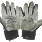 Henry Anderson Indianapolis Colts 2016 Game Worn & Signed White, Gray & Black Nike Gloves - Awesome Use!!! - Image 6