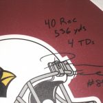 Darren Fells Autographed & Inscribed Arizona Cardinals Helmet 18 x 24 Canvas Print - From Personal Collection!