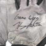 Henry Anderson Indianapolis Colts 2016 Game Worn & Signed White, Gray & Black Nike Gloves - Image 4