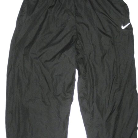 Tony Jerod-Eddie San Francisco 49ers #63 Training Worn Black Nike Wind Pants