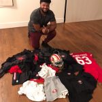 Tony Jerod-Eddie with Player Issued Official San Francisco 49ers #63 Nike Dri-Fit XXL Shirt