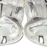 Craig Robertson New Orleans Saints Game Worn & Signed White & Silver Nike Superbad XL Gloves - Image 5