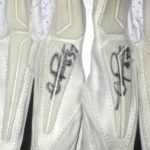 Craig Robertson New Orleans Saints Game Worn & Signed White & Silver Nike Superbad XL Gloves - Image 2
