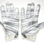 Craig Robertson New Orleans Saints Game Worn & Signed White & Silver Nike Superbad XL Gloves