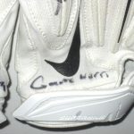 Craig Robertson New Orleans Saints Game Worn & Signed White & Silver Nike Superbad XL Gloves - Image 4