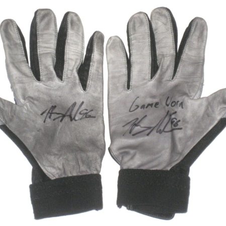 Henry Anderson Indianapolis Colts Game Worn & Signed White, Gray & Black Nike Gloves