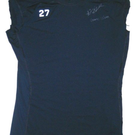 Ironhead Gallon Georgia Southern Eagles Game Worn & Signed Navy Blue Adidas Techfit Compression Shirt