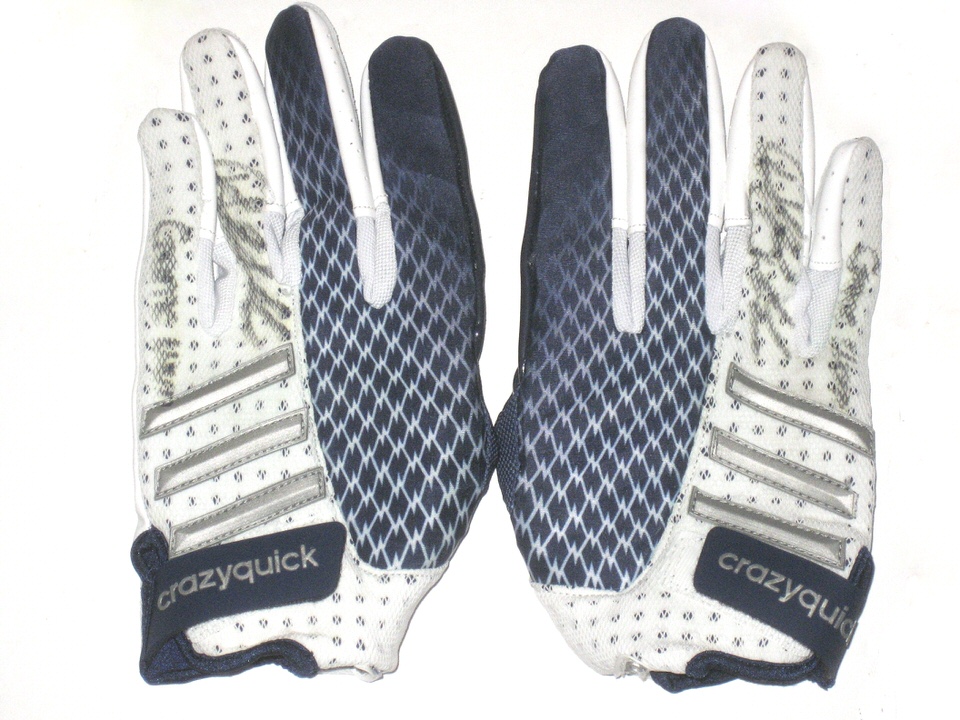Ironhead Gallon Georgia Southern Eagles Game Worn & Signed White & Blue Adidas  CrazyQuick Gloves - Big Dawg Possessions