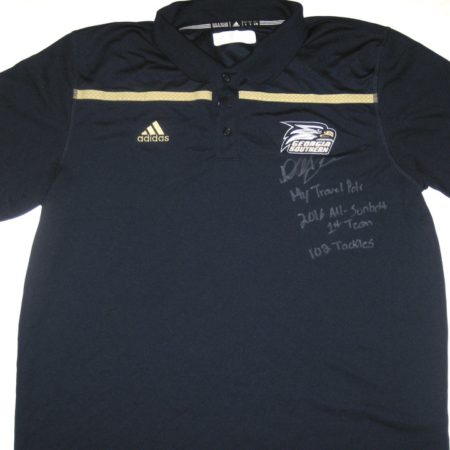 Ironhead Gallon Travel Worn Official Georgia Southern Eagles Adidas Large Polo Shirt