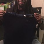 Ironhead Gallon with Georgia Southern Eagles Game Worn & Signed Navy Blue Adidas Techfit Compression Large Shirt