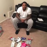 Jay Bromley with Game Used & Signed New York Giants Team Logo Nike Superbad 3XL Gloves