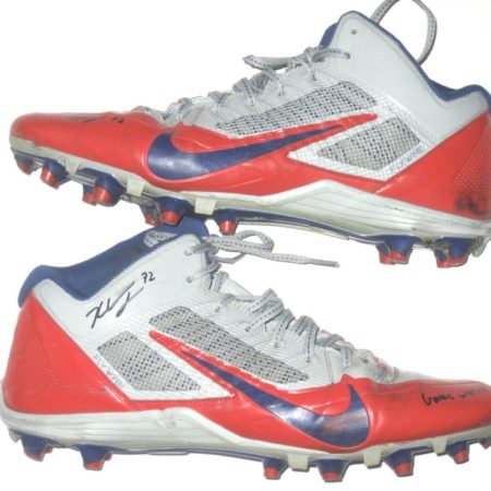 Kerry Wynn New York Giants 2017 Game Worn & Signed Red, Gray & Blue Nike Cleats