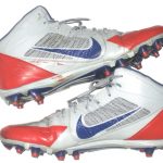 Kerry Wynn New York Giants 2017 Game Worn & Signed Red, Gray & Blue Nike Alpha Pro Cleats