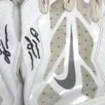 Orleans Darkwa New York Giants Game Worn & Signed White & Silver Nike Vapor Jet Gloves