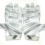 Orleans Darkwa New York Giants Game Worn & Signed White & Silver Nike Vapor Jet Gloves