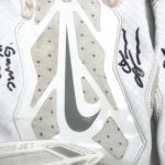 Orleans Darkwa New York Giants Game Worn & Signed White & Silver Nike Vapor Jet Gloves