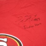 Tony Jerod-Eddie Practice Worn & Signed San Francisco 49ers Pasta Bowl Shirt