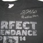 Tony Jerod-Eddie Practice Worn & Autographed San Francisco 49ers 2014 Perfect Attendance 3XL Shirt - Awarded To Players by Former Head Coach Jim Harbaugh!