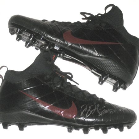 Tony Jerod-Eddie San Francisco 49ers Game Used & Signed Black & Red Nike Field General Cleats – Size 15
