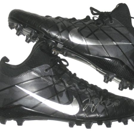 Tony Jerod-Eddie San Francisco 49ers Game Worn & Signed Black & Silver Nike Field General Cleats