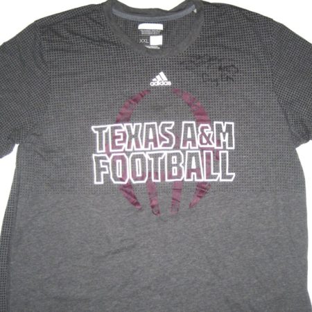 Tony Jerod-Eddie Training Worn & Signed Texas A&M Aggies Football Adidas Aeroknit Shirt