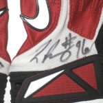 Jay Bromley New York Giants Practice Worn & Signed Red & White Nike Superbad 3XL Gloves - Image 3