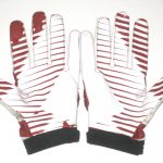 Jay Bromley New York Giants Practice Worn & Signed Red & White Nike Superbad 3XL Gloves - Image 5
