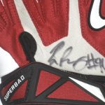 Jay Bromley New York Giants Practice Worn & Signed Red & White Nike Superbad 3XL Gloves - Image 2
