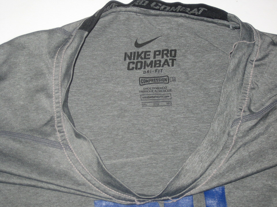 Jay Bromley Practice Worn & Signed New York Giants Nike Pro Combat  Compression 3XL Shirt - Big Dawg Possessions