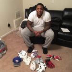 Jay Bromley New York Giants Practice Worn & Signed Red & White Nike Superbad 3XL Gloves - Image 6