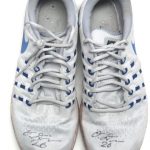 Orleans Darkwa 2017 New York Giants Training Worn & Signed Gray & Blue Nike Workout Sneakers