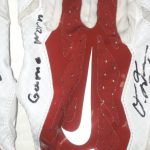 Orleans Darkwa New York Giants Game Worn & Signed Red & White Nike Vapor Jet Gloves